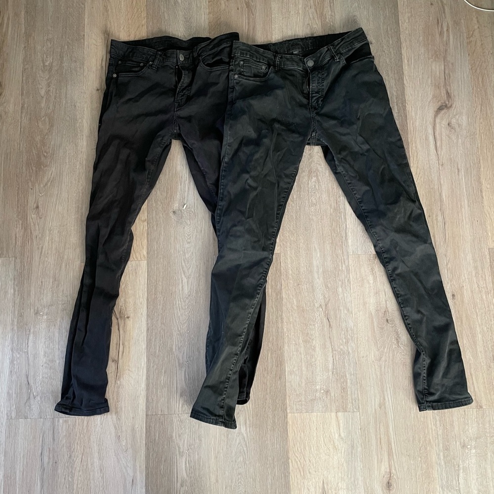 American Eagle black skinny jeans (2 pairs) 29x34